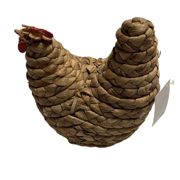 Target Bullseye Braided Straw Hen Figurine 2023 Farmhouse Easter Décor 2 Pk - Picture 3 of 5